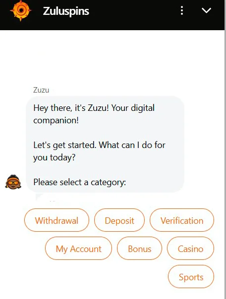 ZuluSpins klantenservice